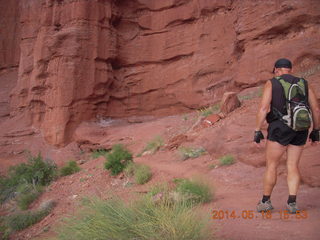 Fisher Tower hike - Adam (tripod and timer)