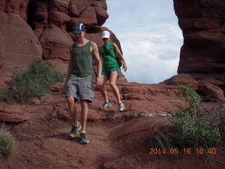 310 8mg. Fisher Tower hike - other hikers