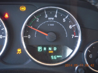 62 8mh. Onion Creek drive - mileage at turn-around