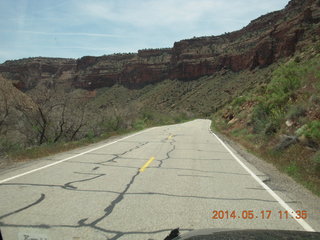 drive to Mack Mesa - Utah highway 128