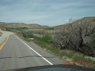 drive to Mack Mesa - Utah highway 128