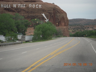 driving to Needles - Hole in the Rock