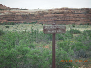 driving to Needles - Needles Outpost sign