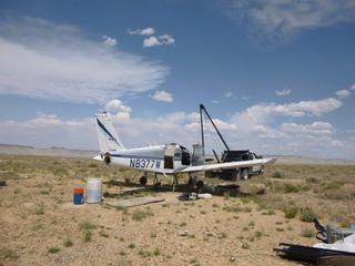 disassembly of n8377w at sand wash airstrip