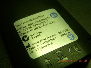 serial number of my Phonak ComPilot