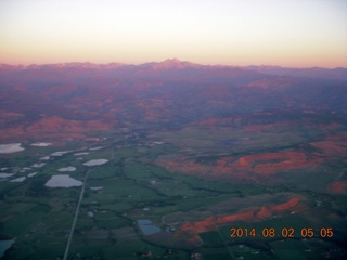 aerial - pre-dawn view of the front range of the Rockies