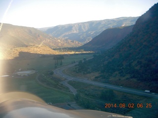 58 8q2. aerial - Colorado - Rocky Mountains - along I-70