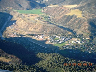 aerial - western Colorado - Glenwood Springs Airport