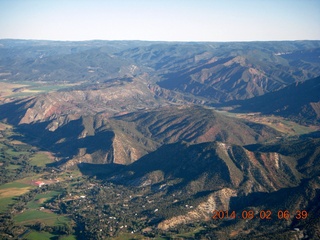 aerial - western Colorado - Glenwood Springs area