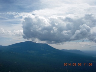 217 8q2. aerial - clouds over mountains near Flagstaff