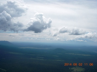 219 8q2. aerial - clouds over mountains near Flagstaff