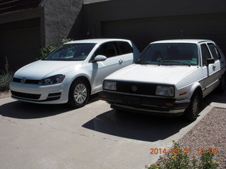 my new 2015 VW Golf and my old 1987 Golf