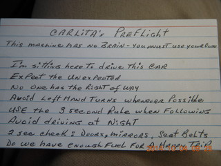 Dick's preflight list