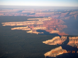 aerial - Grand Canyon just after dawn