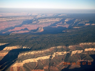 aerial - Grand Canyon just after dawn