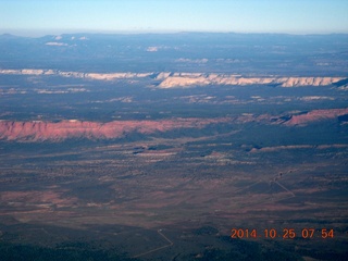 aerial - orange (vermillion) and white cliffs