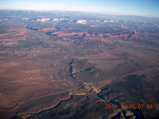 aerial - orange (vermillion) and white cliffs