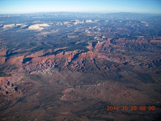 aerial - orange (vermillion) and white cliffs