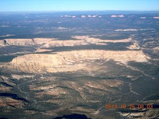 aerial - orange (vermillion) and white cliffs