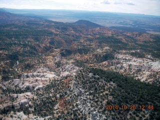 aerial - west of Bryce Canyon