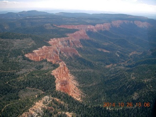 aerial - west of Bryce Canyon