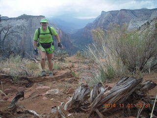 79 8t1. Zion National Park - Observation Point hike - summit - Adam