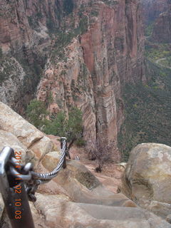 Zion National Park Angels Landing hike - chains