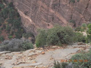 Zion National Park Angels Landing hike - Adam at the top