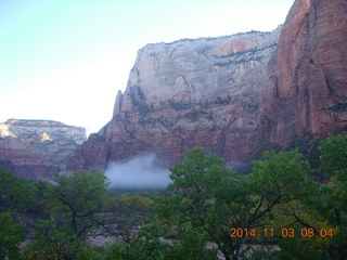 Zion National Park - clouds - strange low cloud/fog