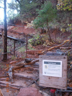 77 8t3. Zion National Park - Emerald Ponds hike - closed trail