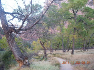 88 8t3. Zion National Park - path along the Virgin River