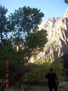 Zion National Park - path along the Virgin River - Adam