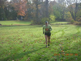 2515 8t9. Curtis Arboretum - fall foliage - Adam running