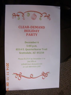 Clear Demand Holiday Party invitation