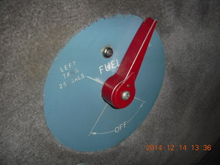 fuel selector with bulging screw