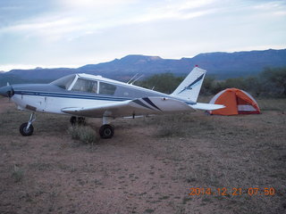 1495 8um. Grapevine airstrip camping trip - N8377W and my tent