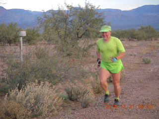 Grapevine airstrip camping trip - Adam morning run - tripod and timer