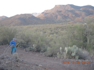 Adam running near Red Creek airstrip