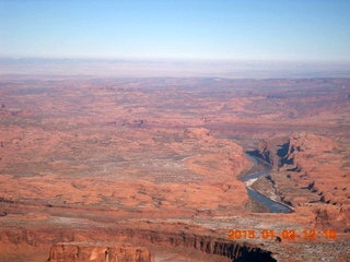 aerial - snowy canyonlands