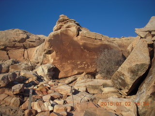 aerial - snowy canyonlands - water ponds