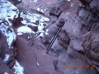 32 8v3. Fisher Towers hike - ladder