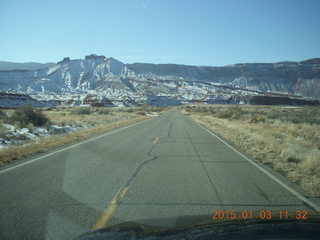 96 8v3. driving from Fisher Towers hike back to Moab