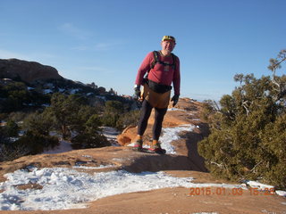 131 8v3. Arches National Park - Devils Garden hike - Adam - tripod and timer