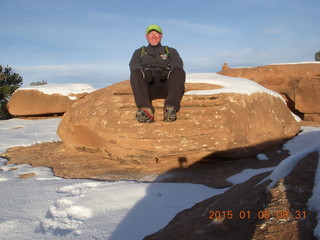 2597 8v5. Dead Horse Point State Park hike - biscuit rock - Adam (tripod and timer)