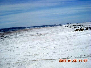 aerial - snowy canyonlands