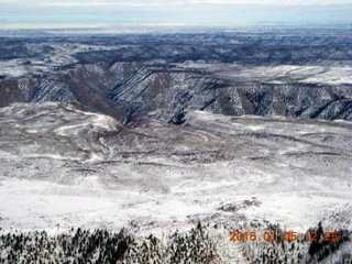 94 8v5. aerial - snowy canyonlands - Desolation Canyon