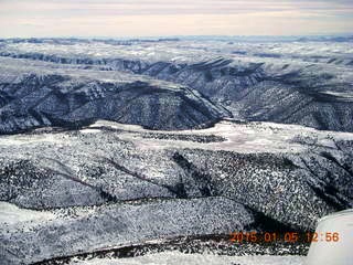 aerial - snowy canyonlands - Book Cliffs