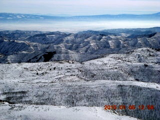 aerial - snowy canyonlands - Book Cliffs