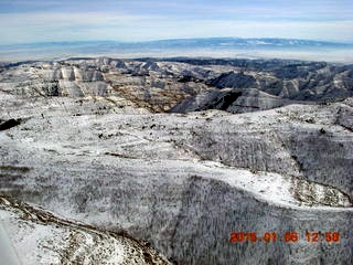 aerial - snowy canyonlands - Book Cliffs