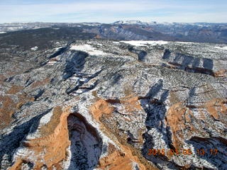 214 8v5. aerial - snowy canyonlands - Colorado hills